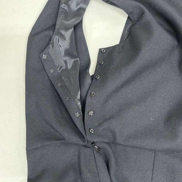 J Crew  VNeck Wrap Front Sheath Dress Sz 4 Black Fine Wool Lined F4013 Classic - Picture 5 of 12